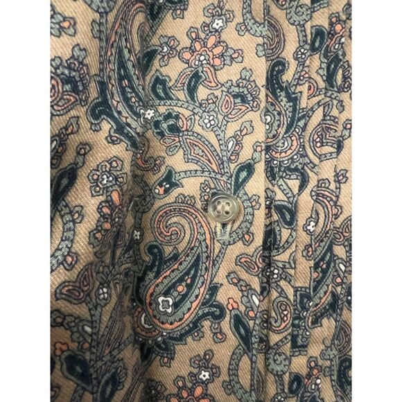 Vintage J Davis  Paisley Print Button Down Shirt Retro Boho Long Sleeve Woman 4 - Picture 3 of 6